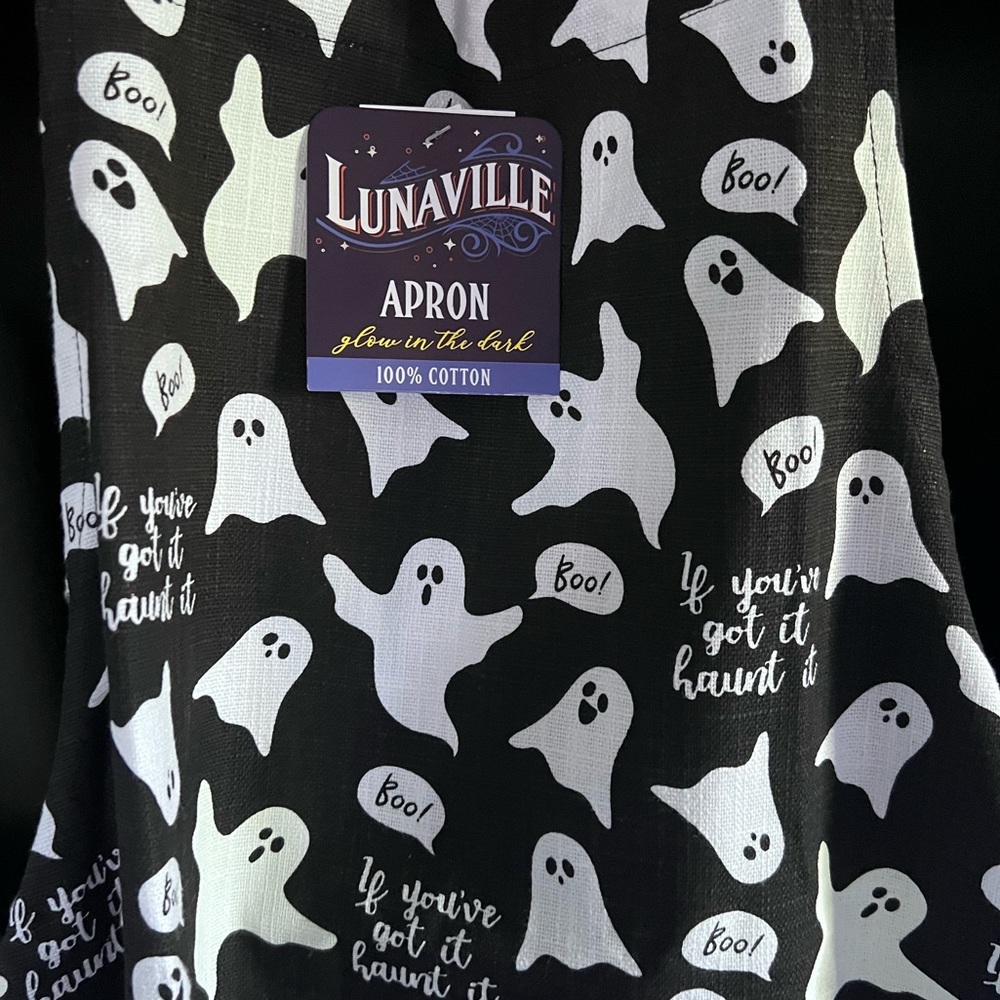 Glow in the dark ghost apron